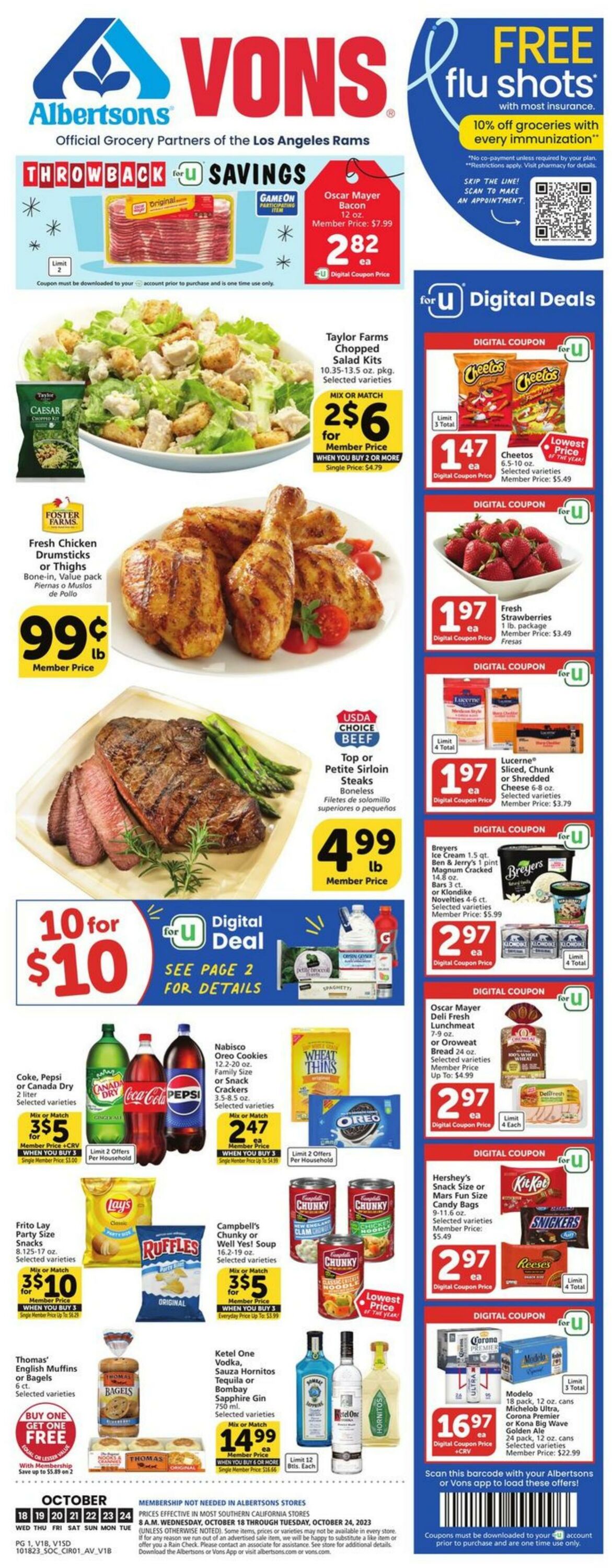Vons Ad from 10/18/2023