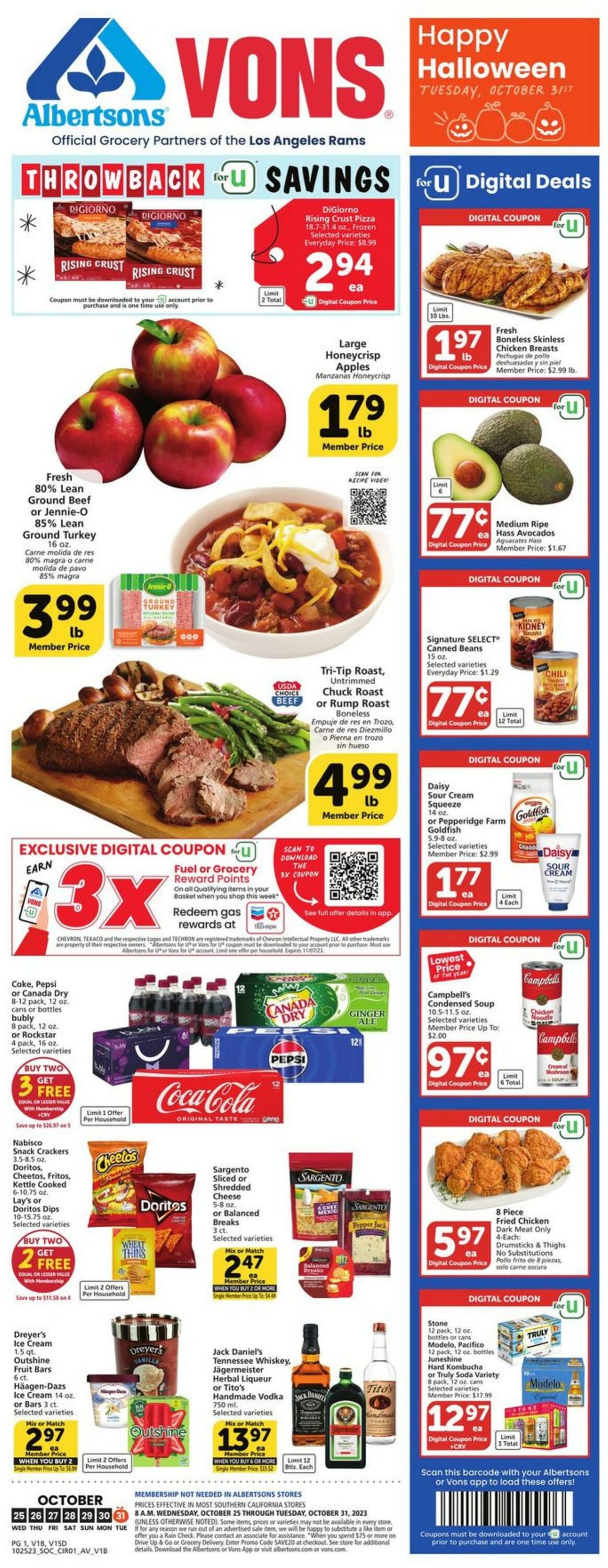 Vons Ad from 10/25/2023