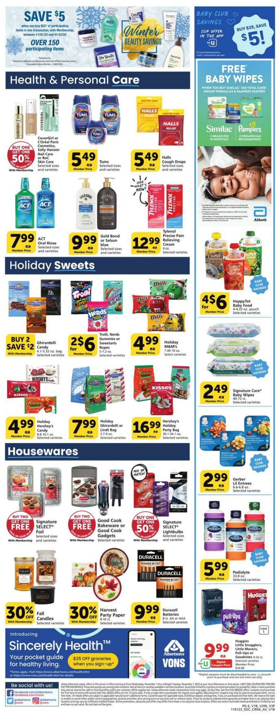 Vons Ad from 11/01/2023
