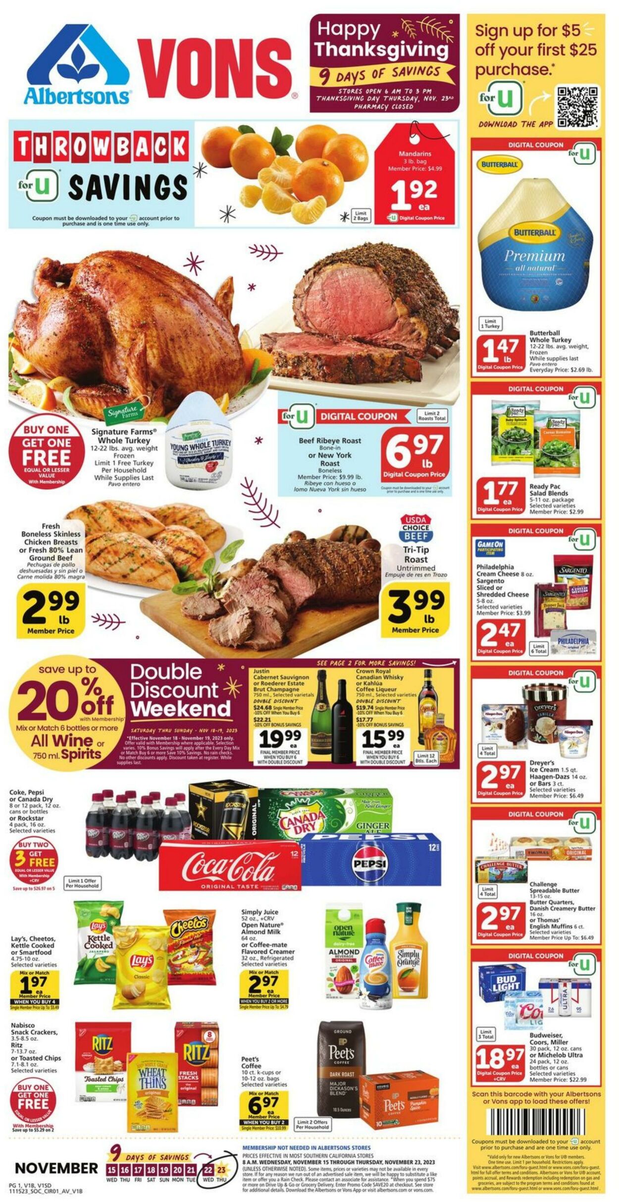 Vons Ad from 11/15/2023