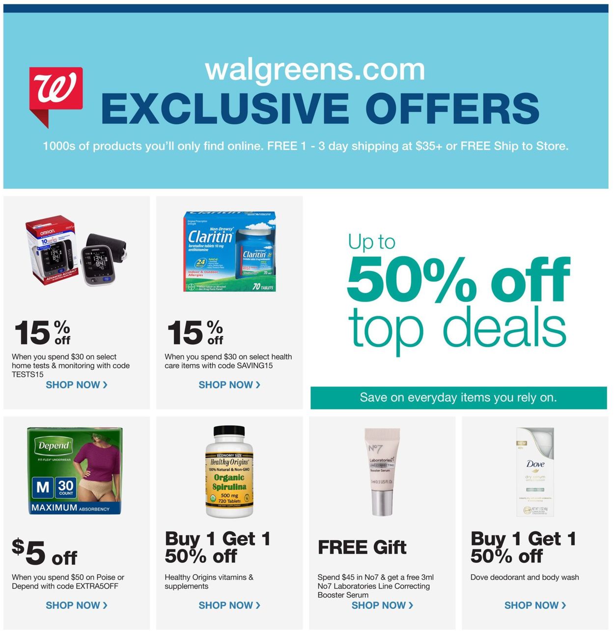 Walgreens Ad from 09/15/2019