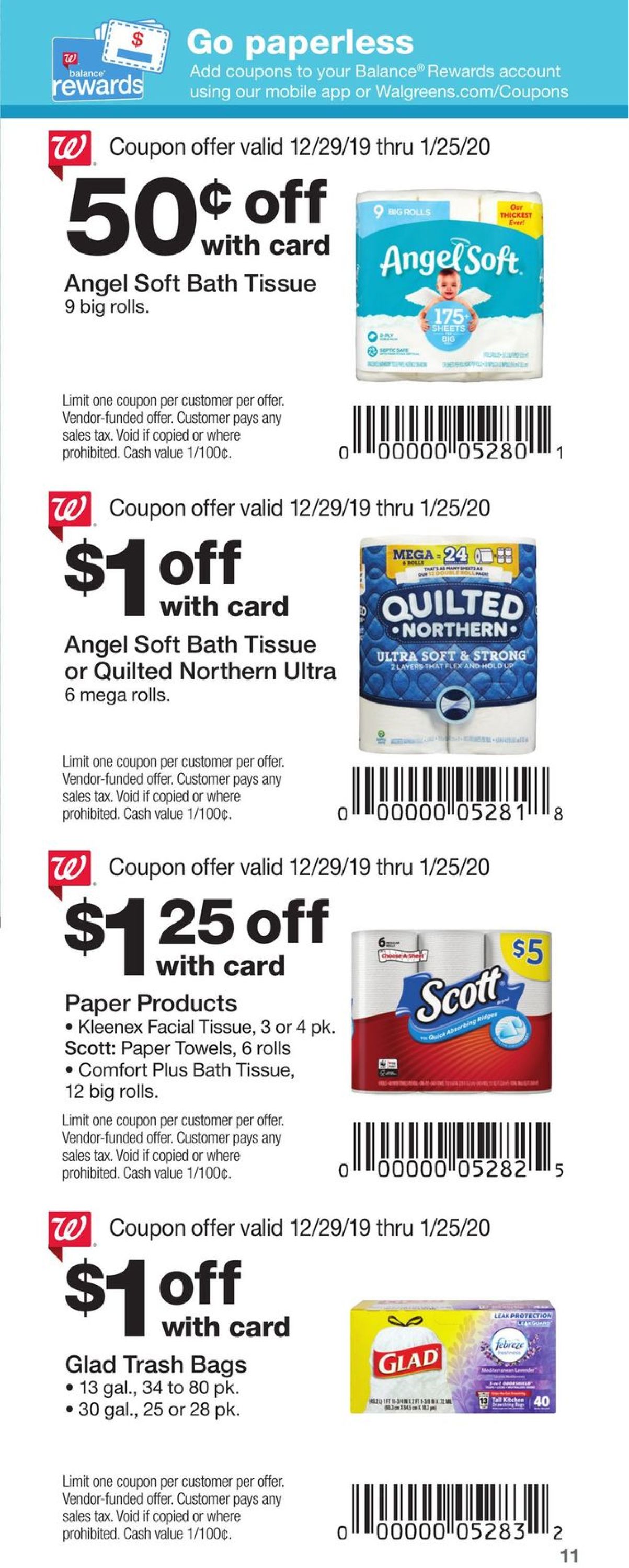 Walgreens Ad from 12/29/2019