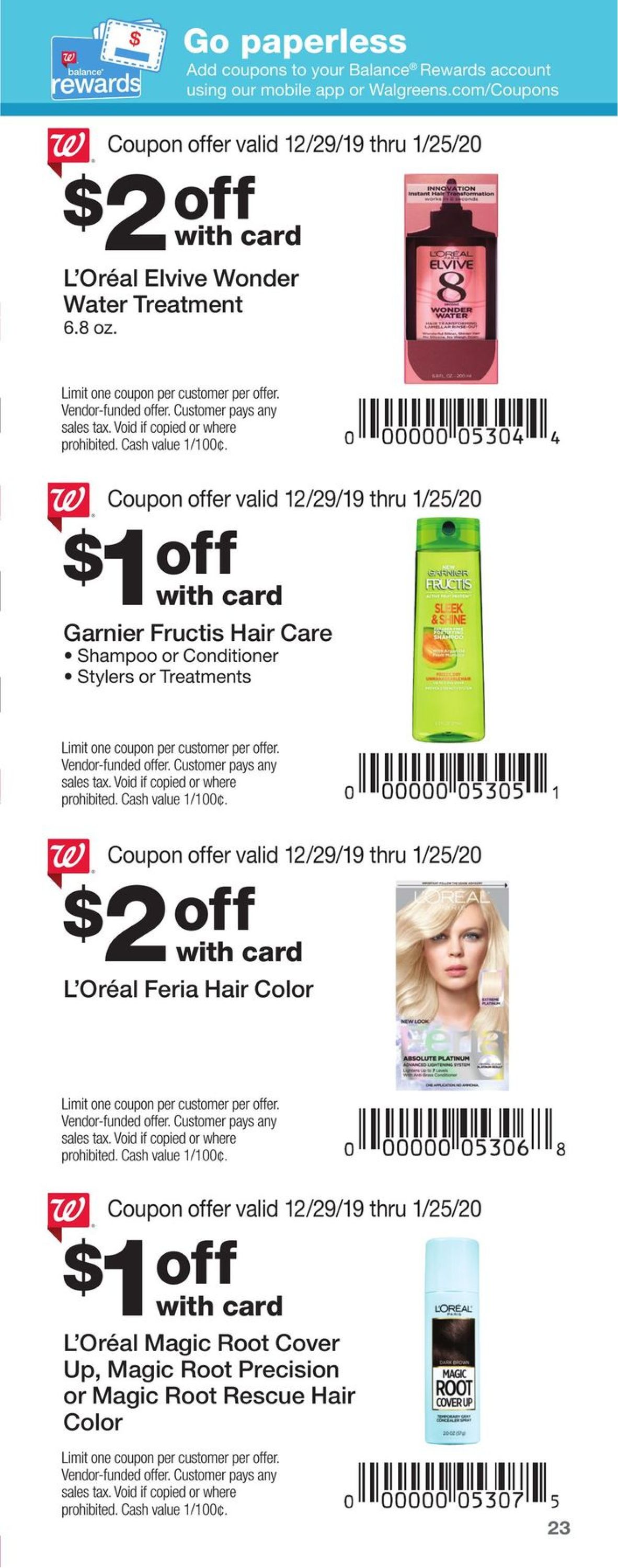 Walgreens Ad from 12/29/2019