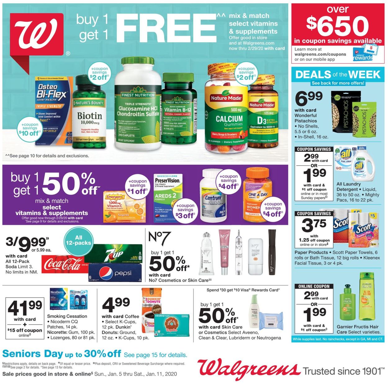 Walgreens Ad from 01/05/2020