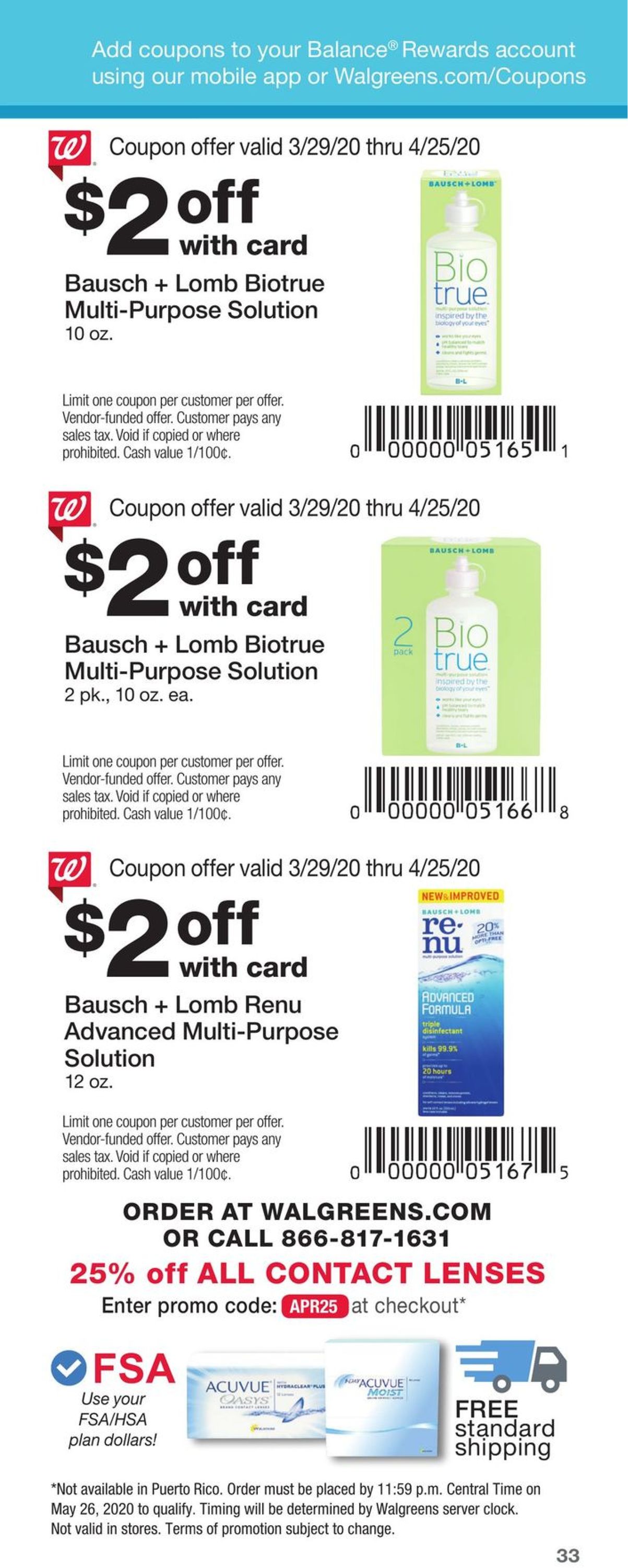 Walgreens Ad from 03/29/2020