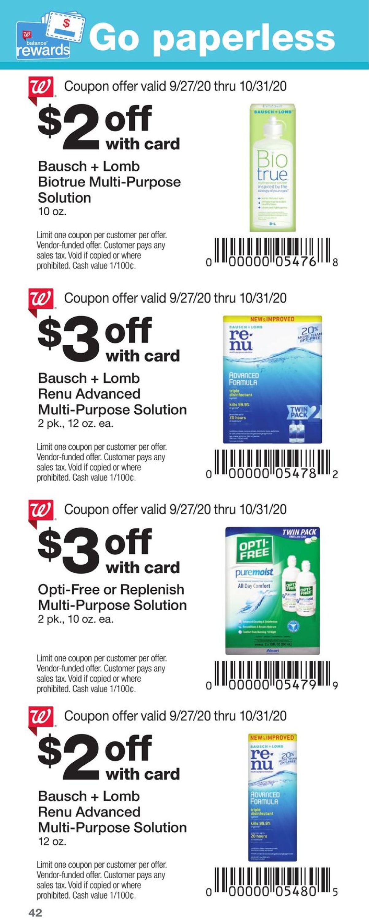 Walgreens Ad from 09/27/2020