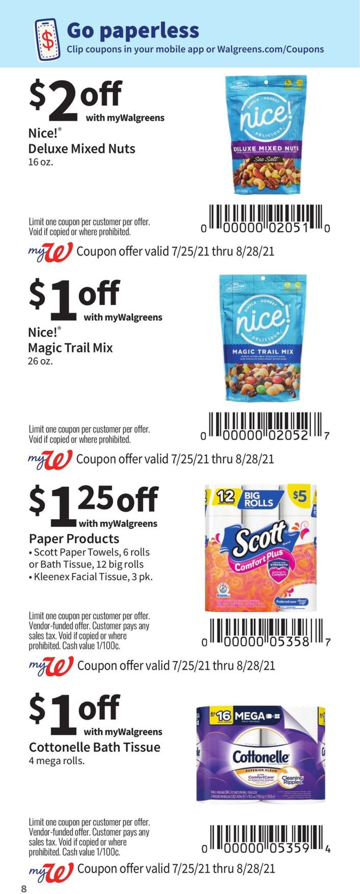 Walgreens Ad from 07/25/2021