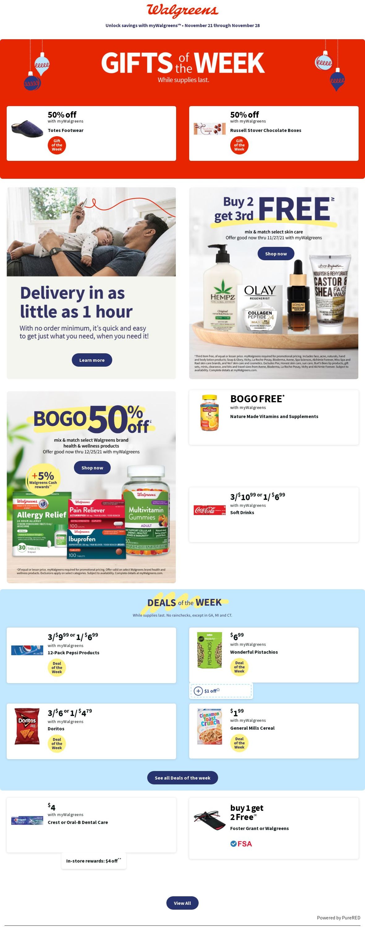 Walgreens Ad from 11/21/2021
