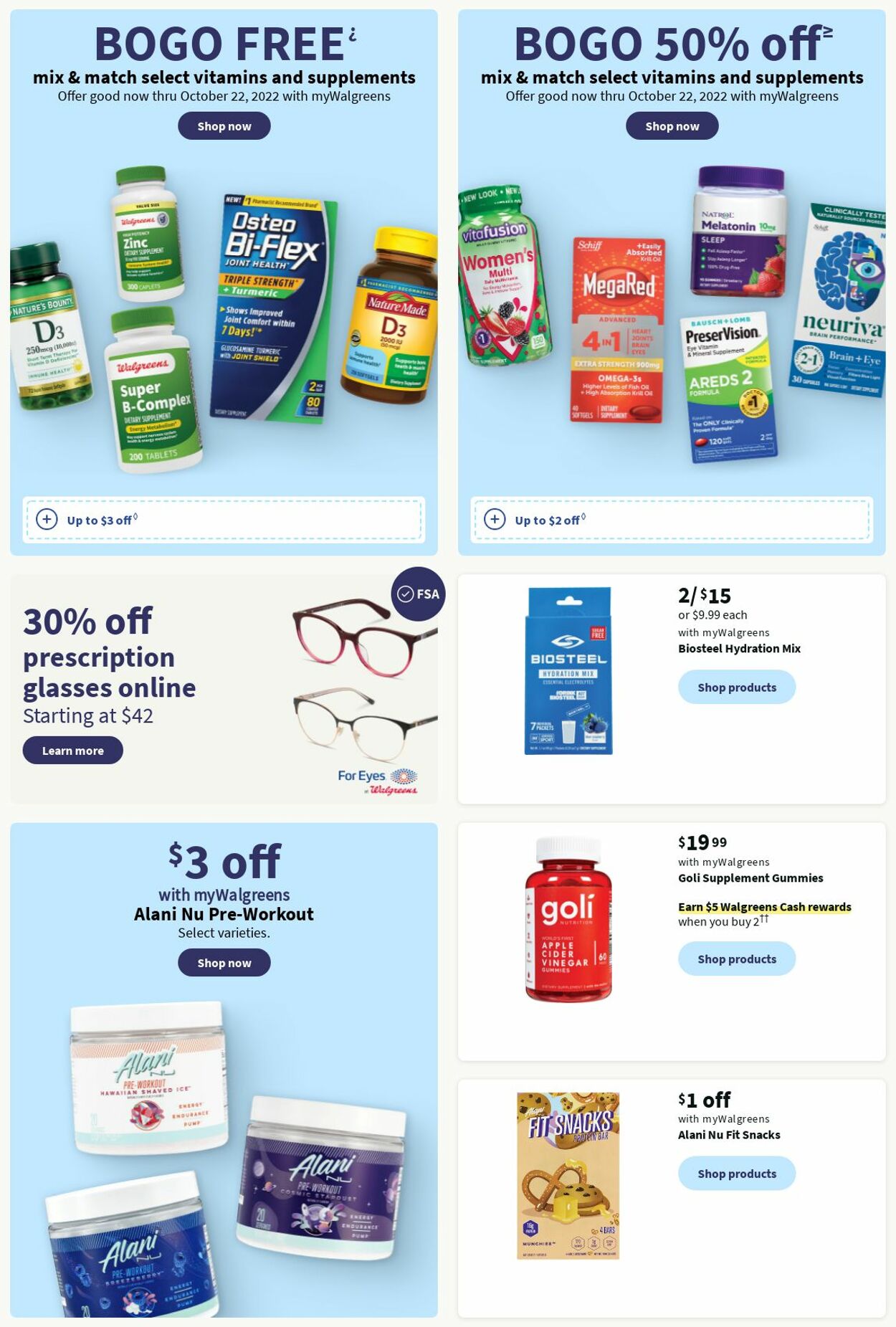 Walgreens Ad from 10/16/2022