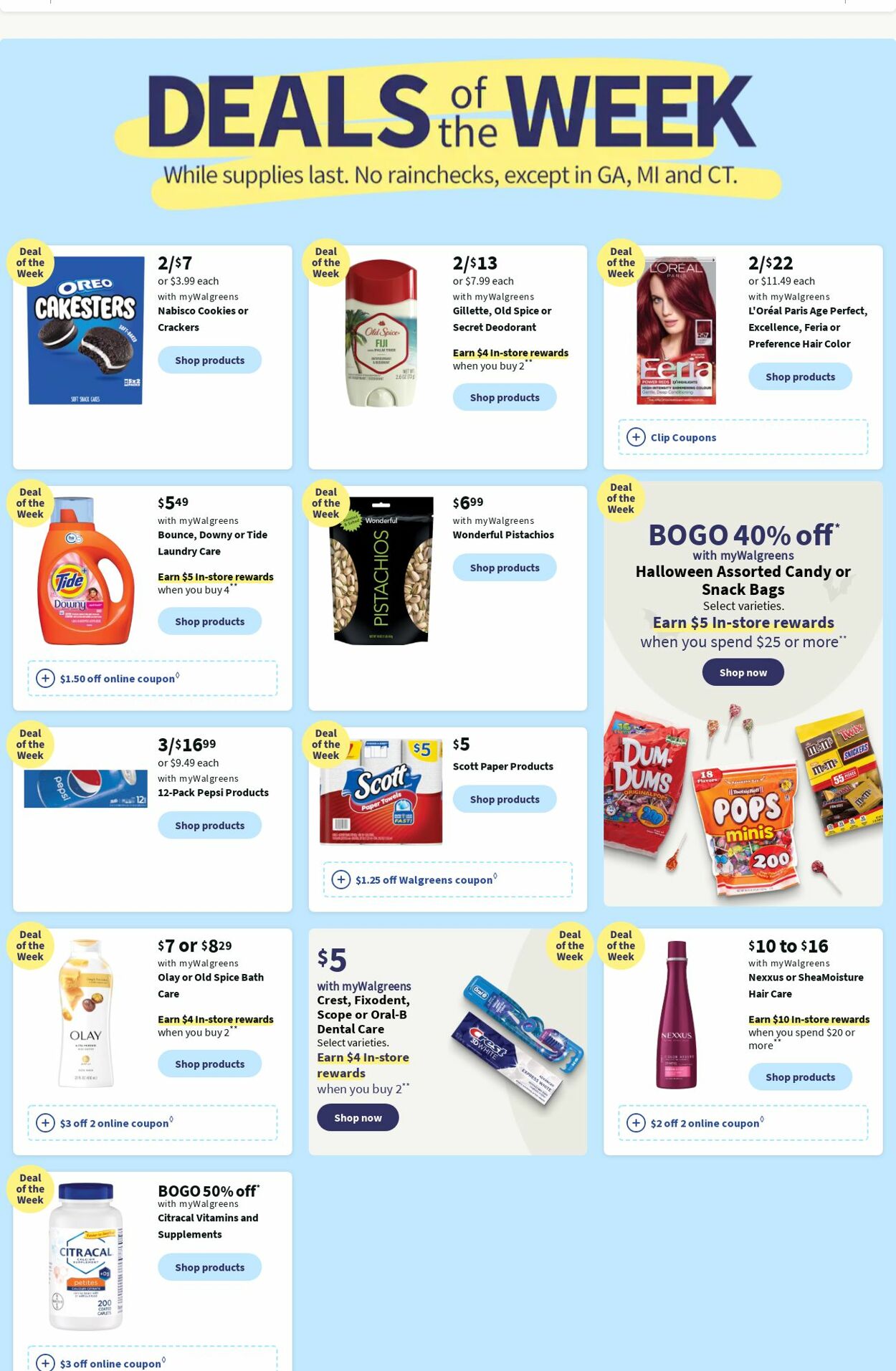Walgreens Ad from 10/09/2023