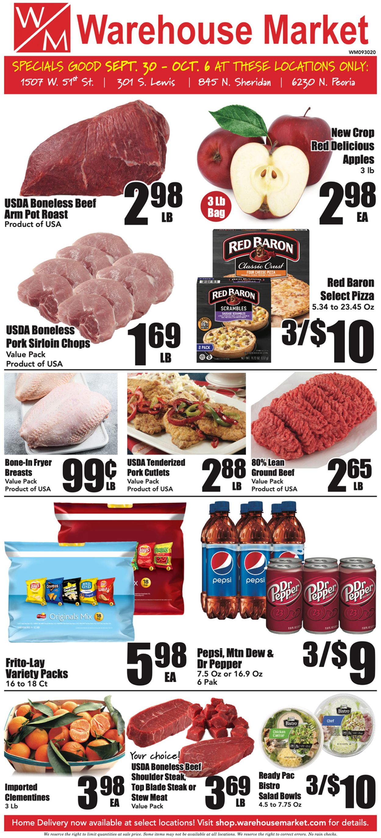 Warehouse Market Ad from 09/30/2020