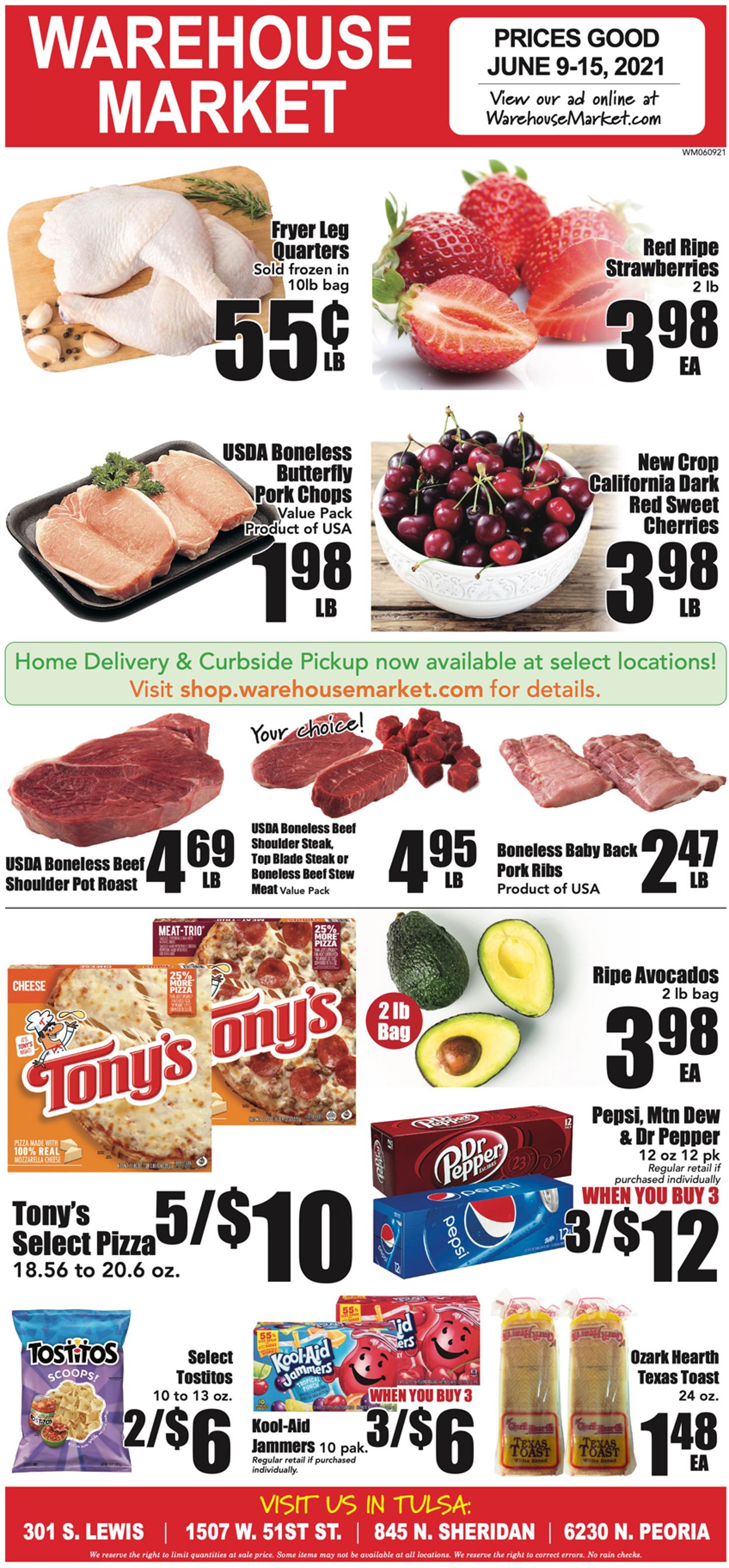 Warehouse Market Ad from 06/09/2021