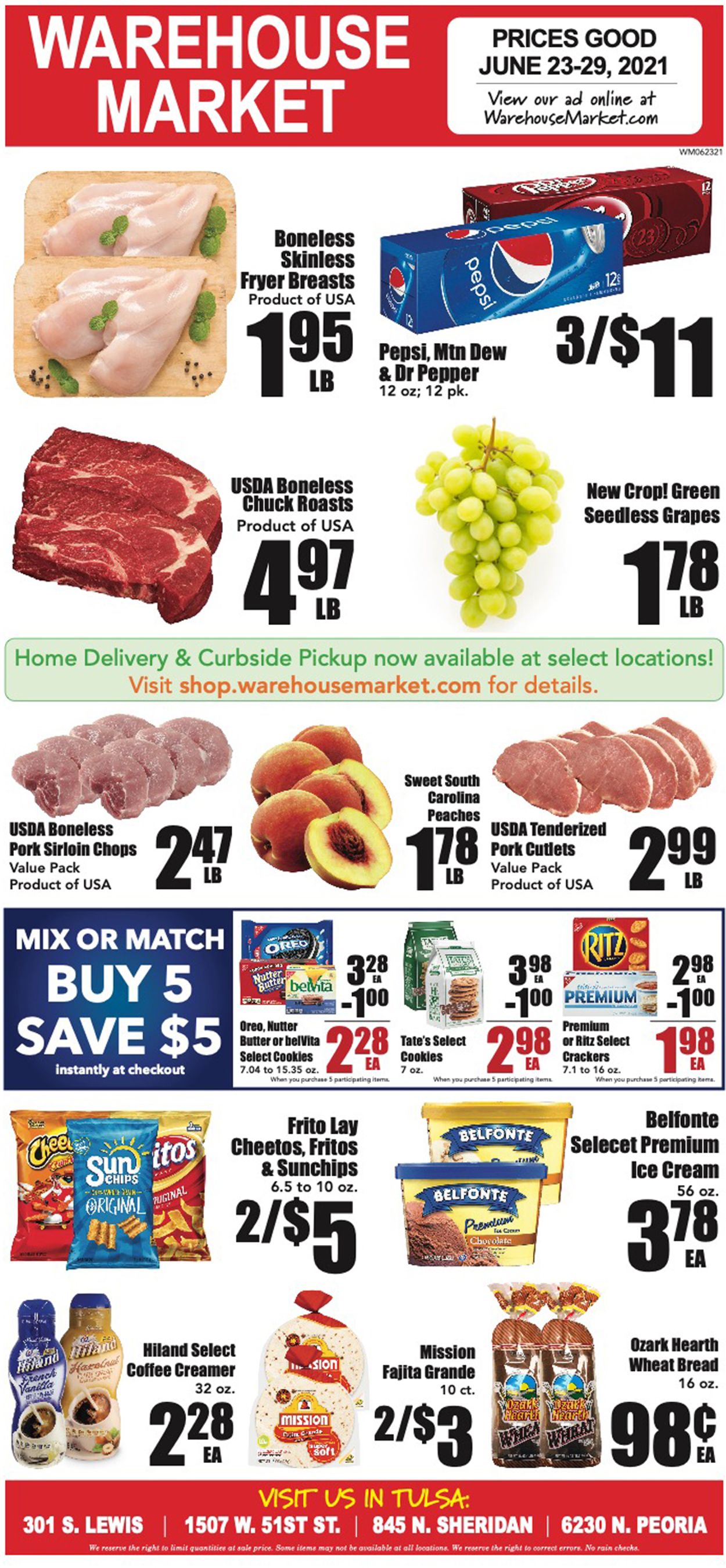 Warehouse Market Ad from 06/23/2021
