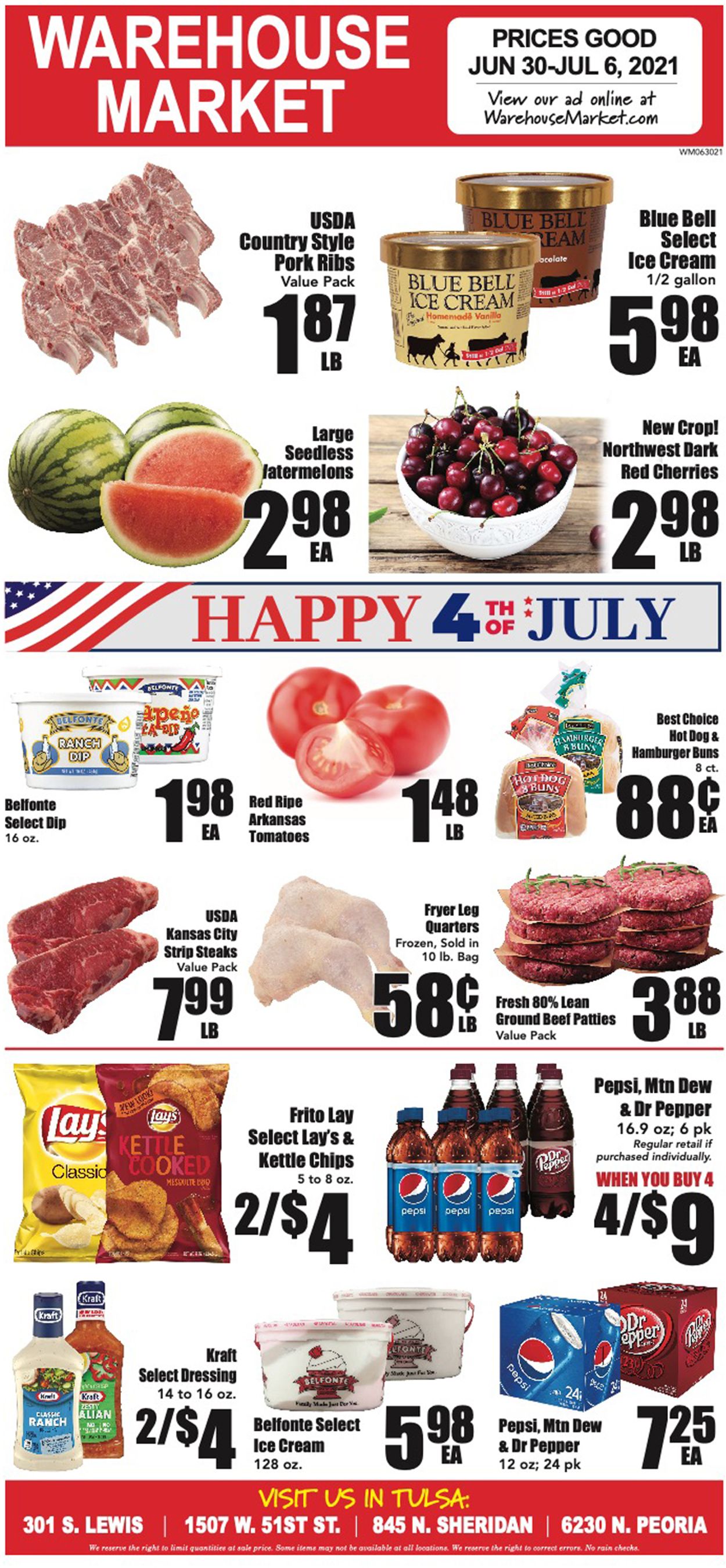 Warehouse Market Ad from 06/30/2021