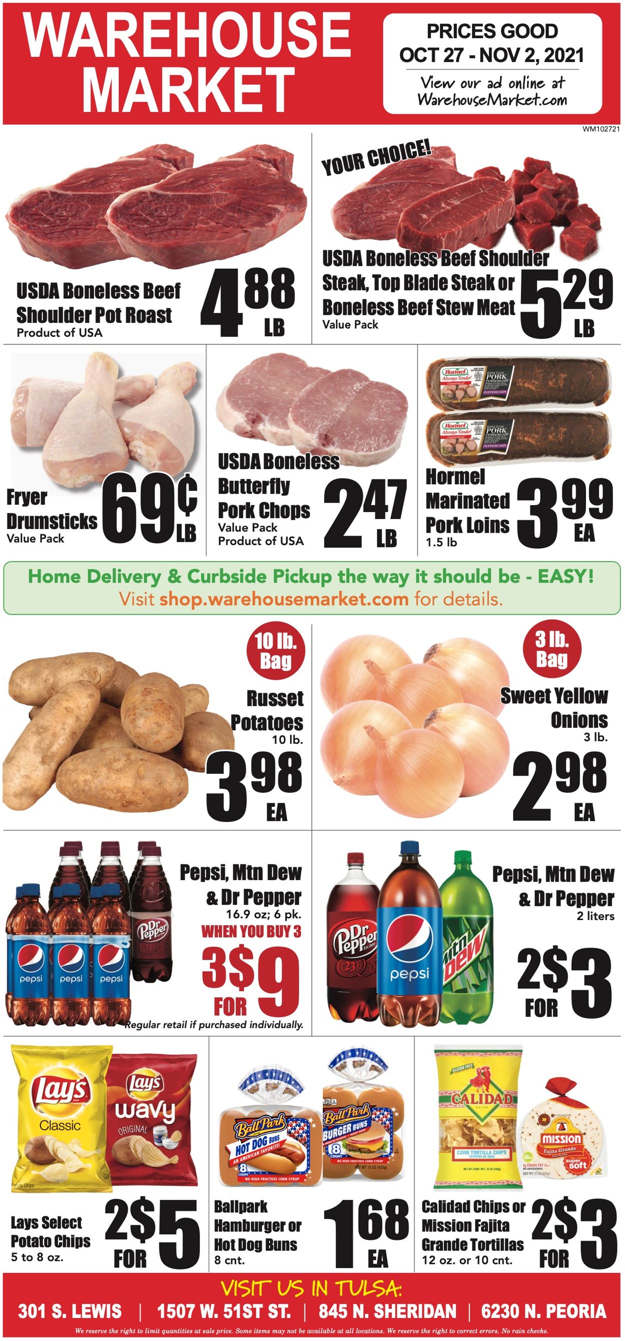 Warehouse Market Ad from 10/27/2021