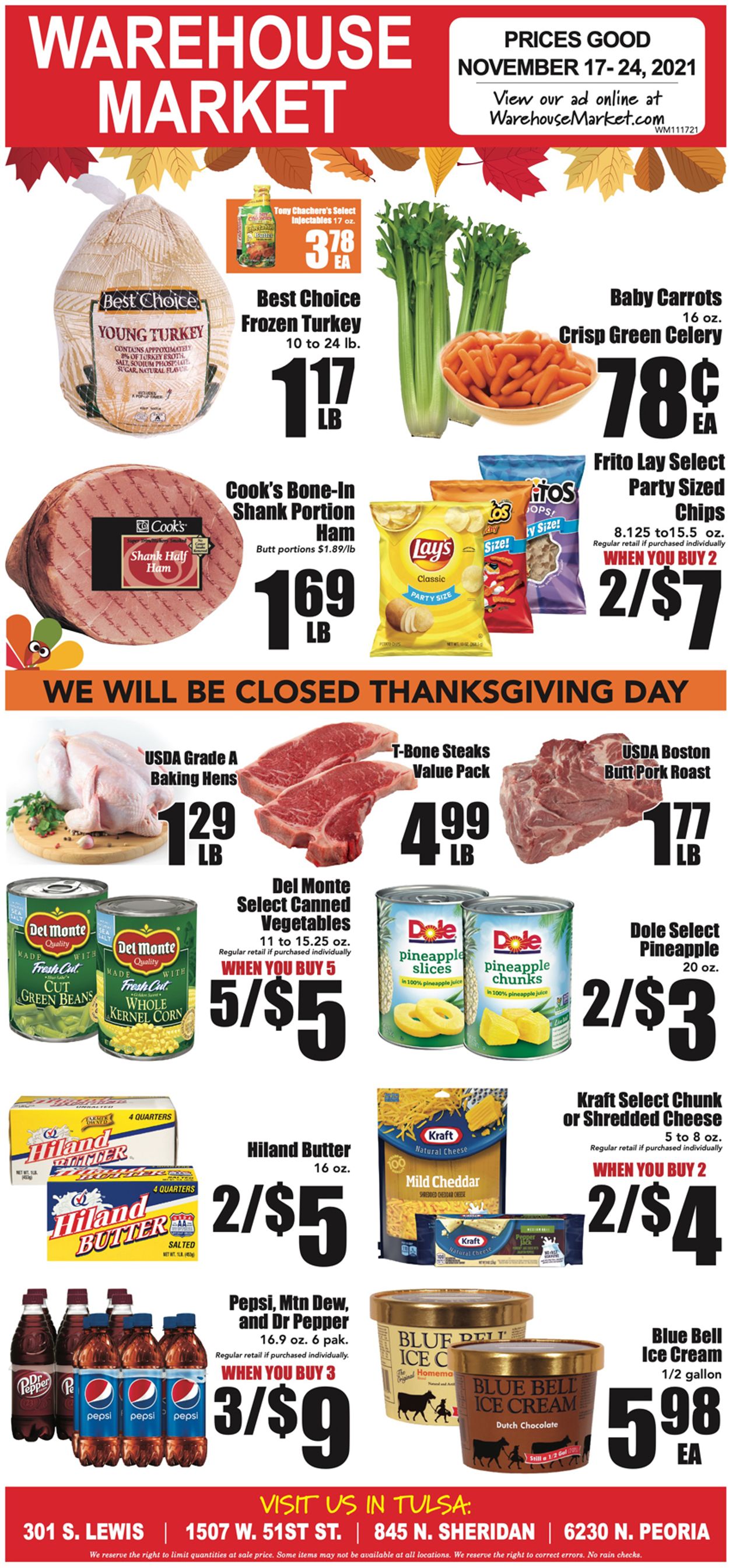 Warehouse Market Ad from 11/17/2021