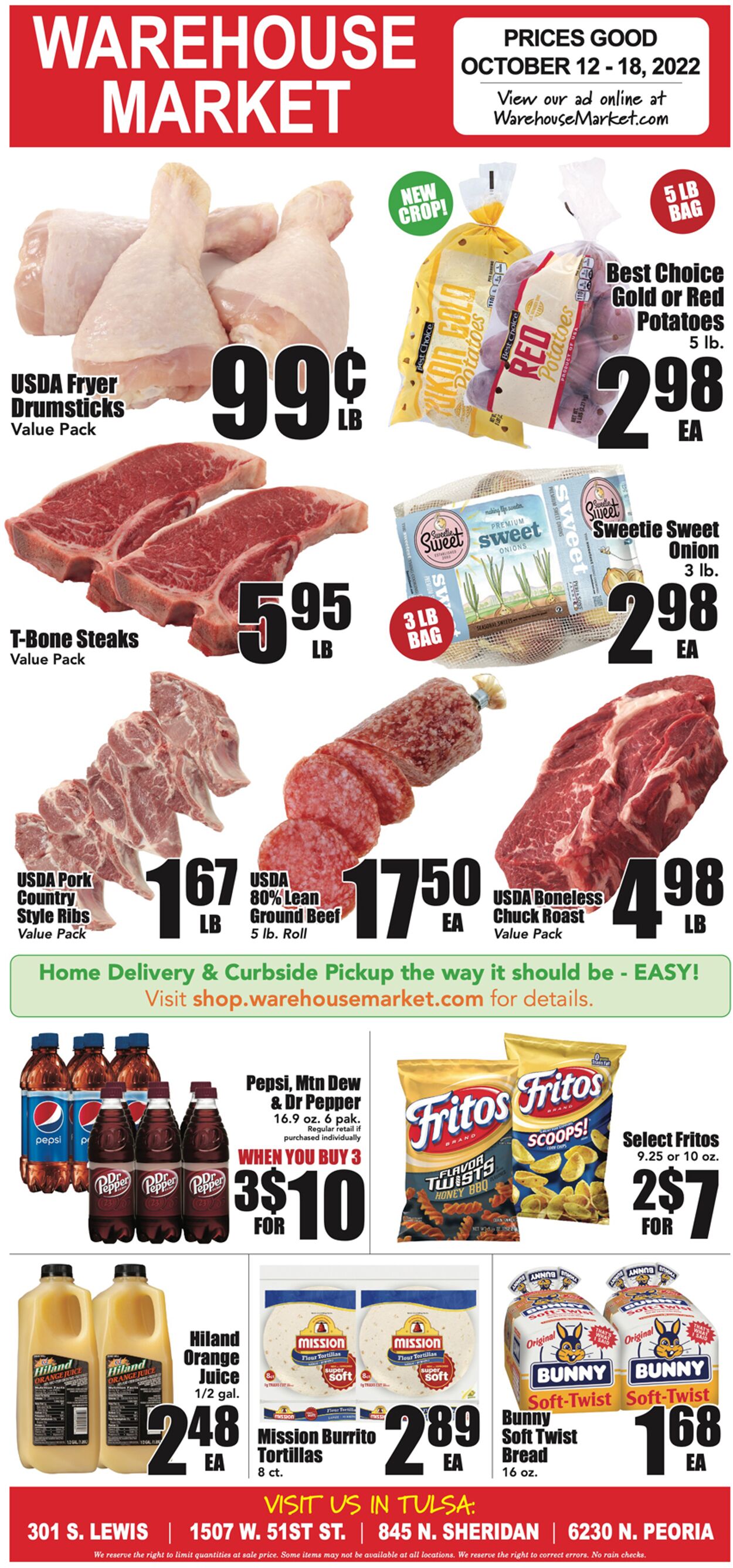 Warehouse Market Ad from 10/12/2022