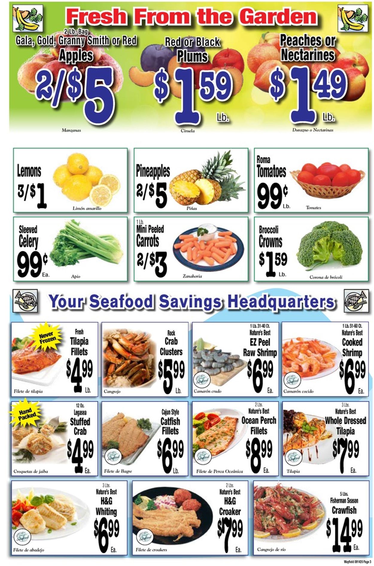 Wayfield Ad from 09/14/2020