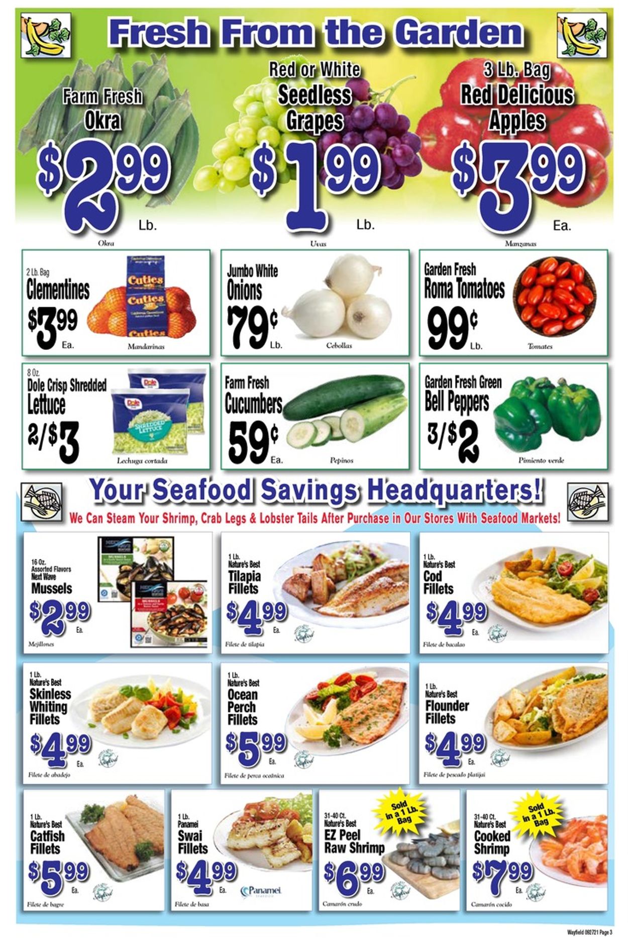 Wayfield Ad from 09/27/2021