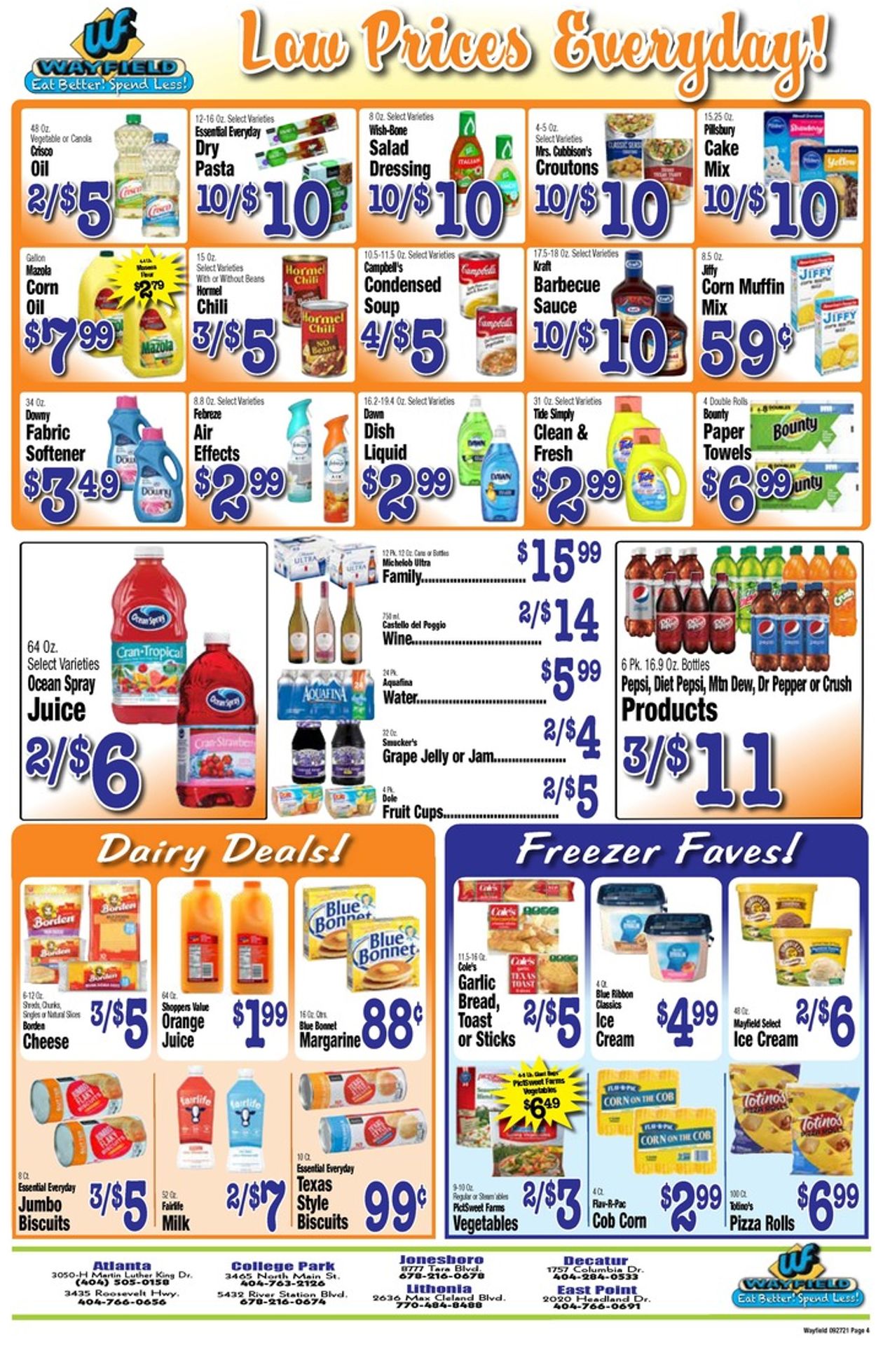 Wayfield Ad from 09/27/2021