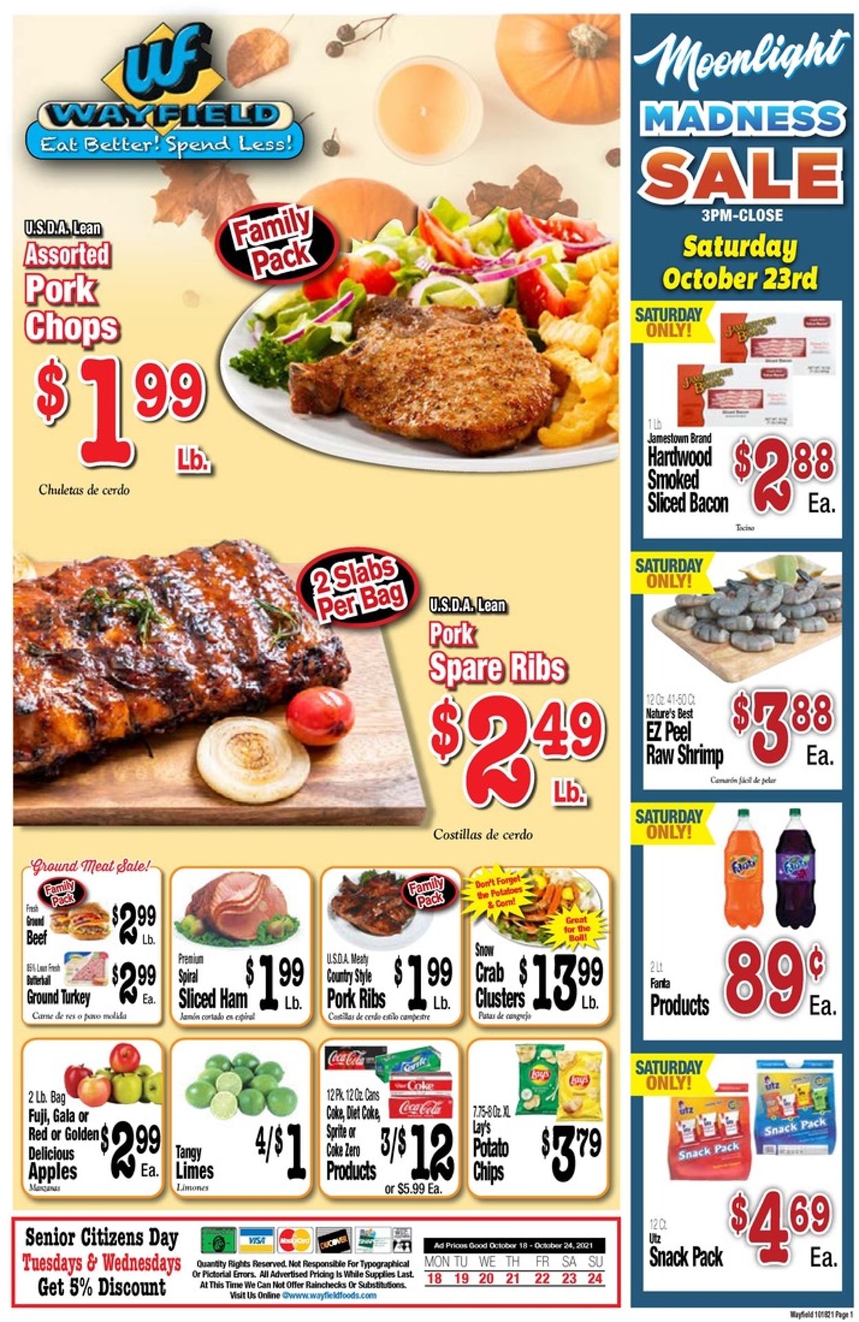 Wayfield Ad from 10/18/2021