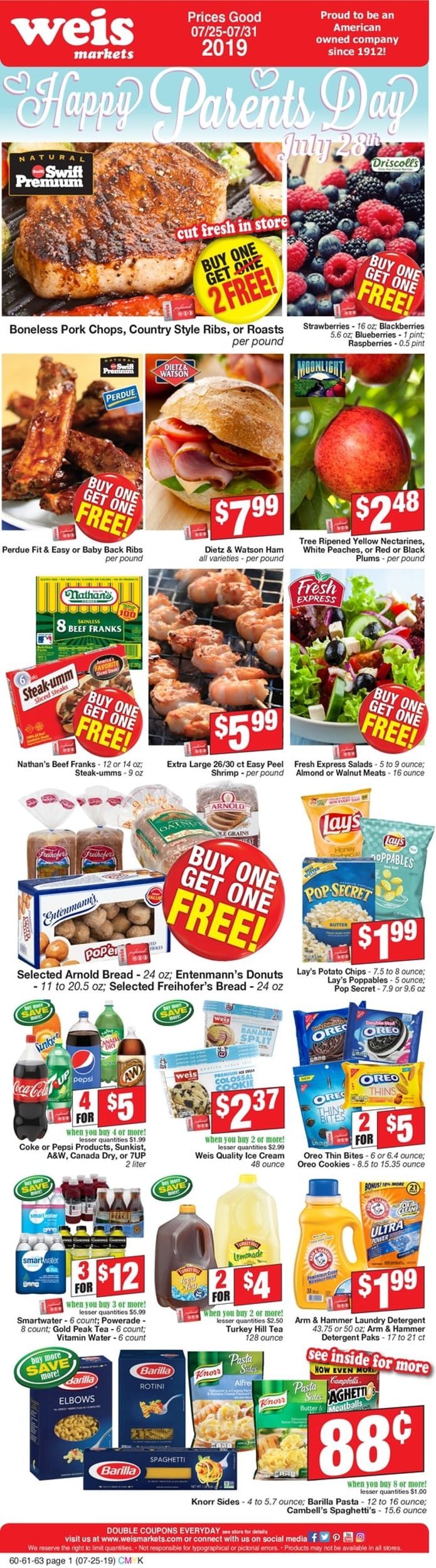 Weis Ad from 07/25/2019