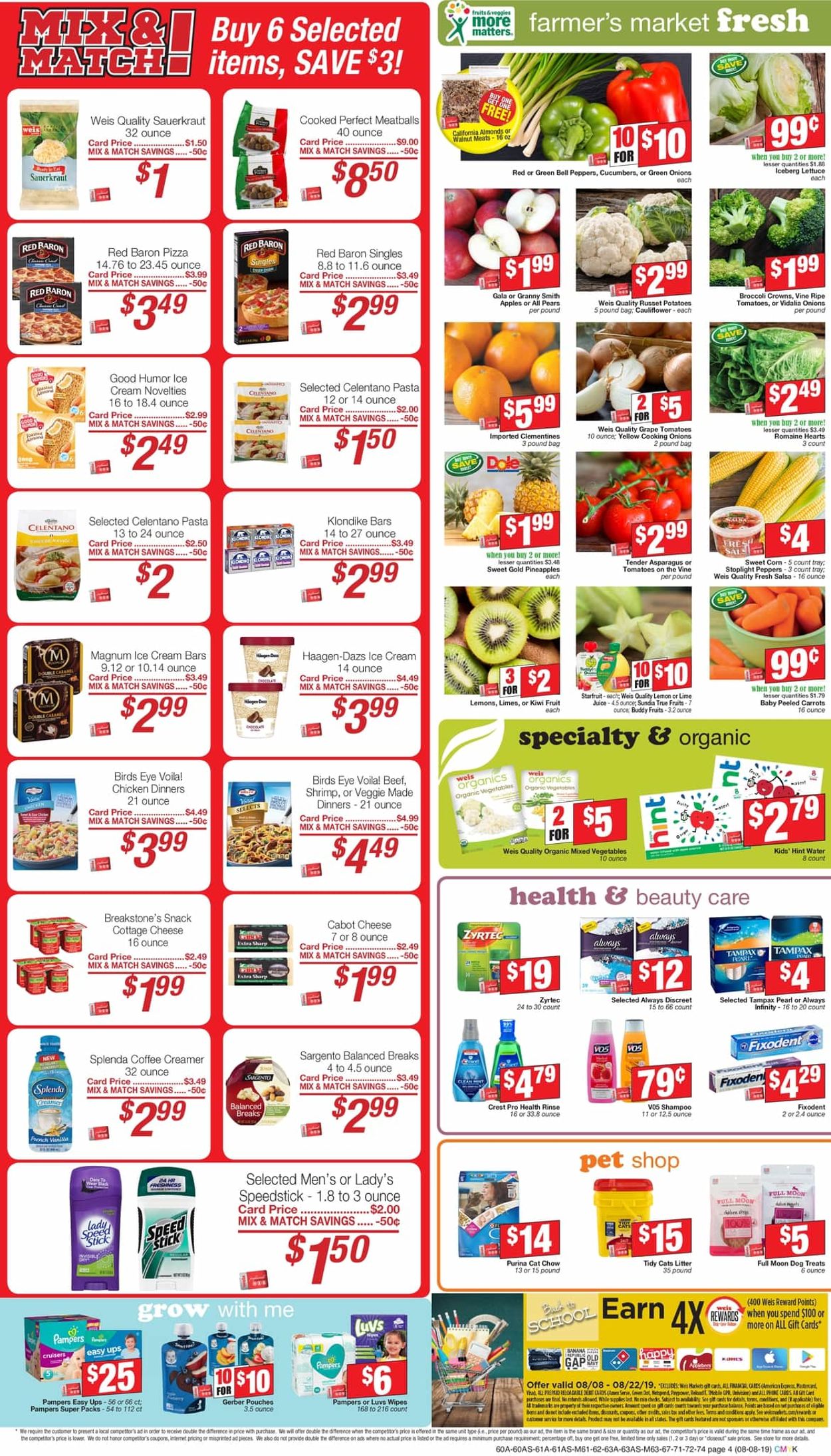 Weis Ad from 08/08/2019