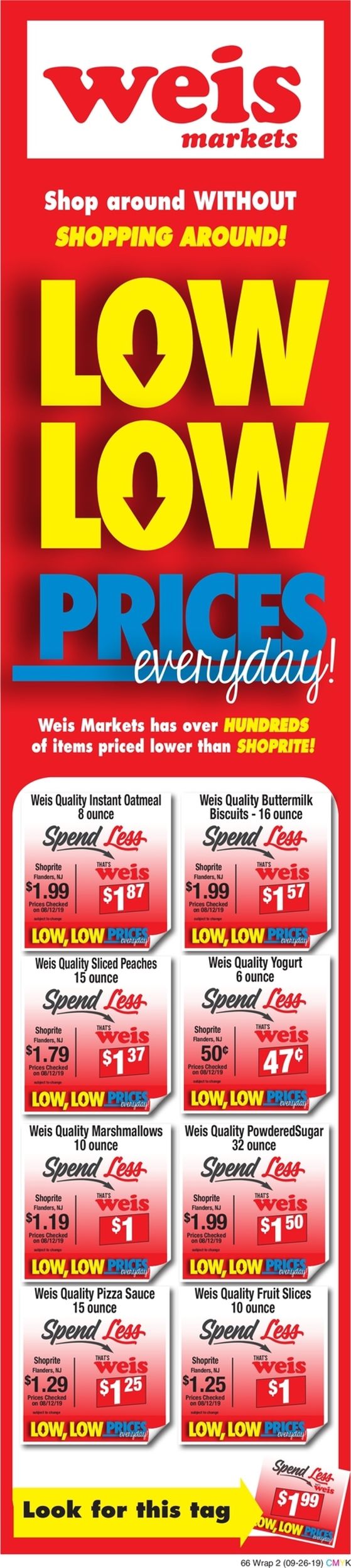 Weis Ad from 09/26/2019