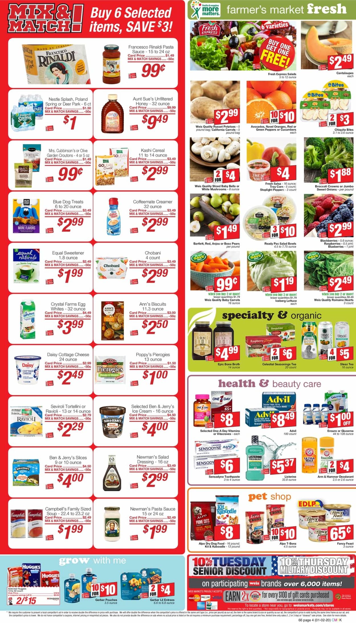 Weis Ad from 01/02/2020