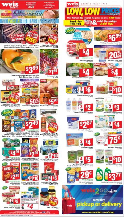 Weis Ad from 02/20/2020