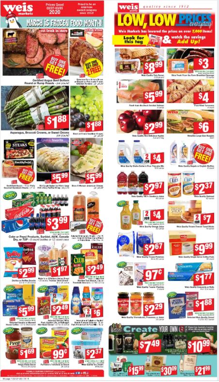 Weis Ad from 02/27/2020