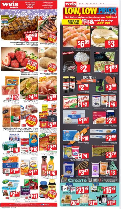 Weis Ad from 03/19/2020