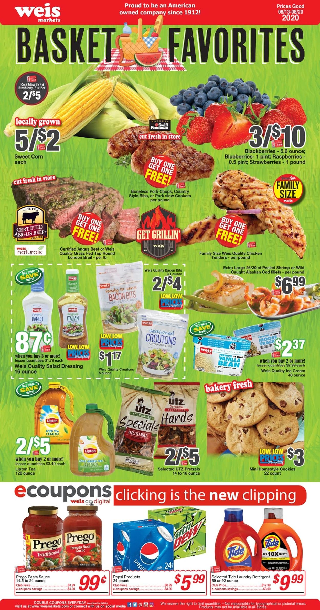 Weis Ad from 08/13/2020