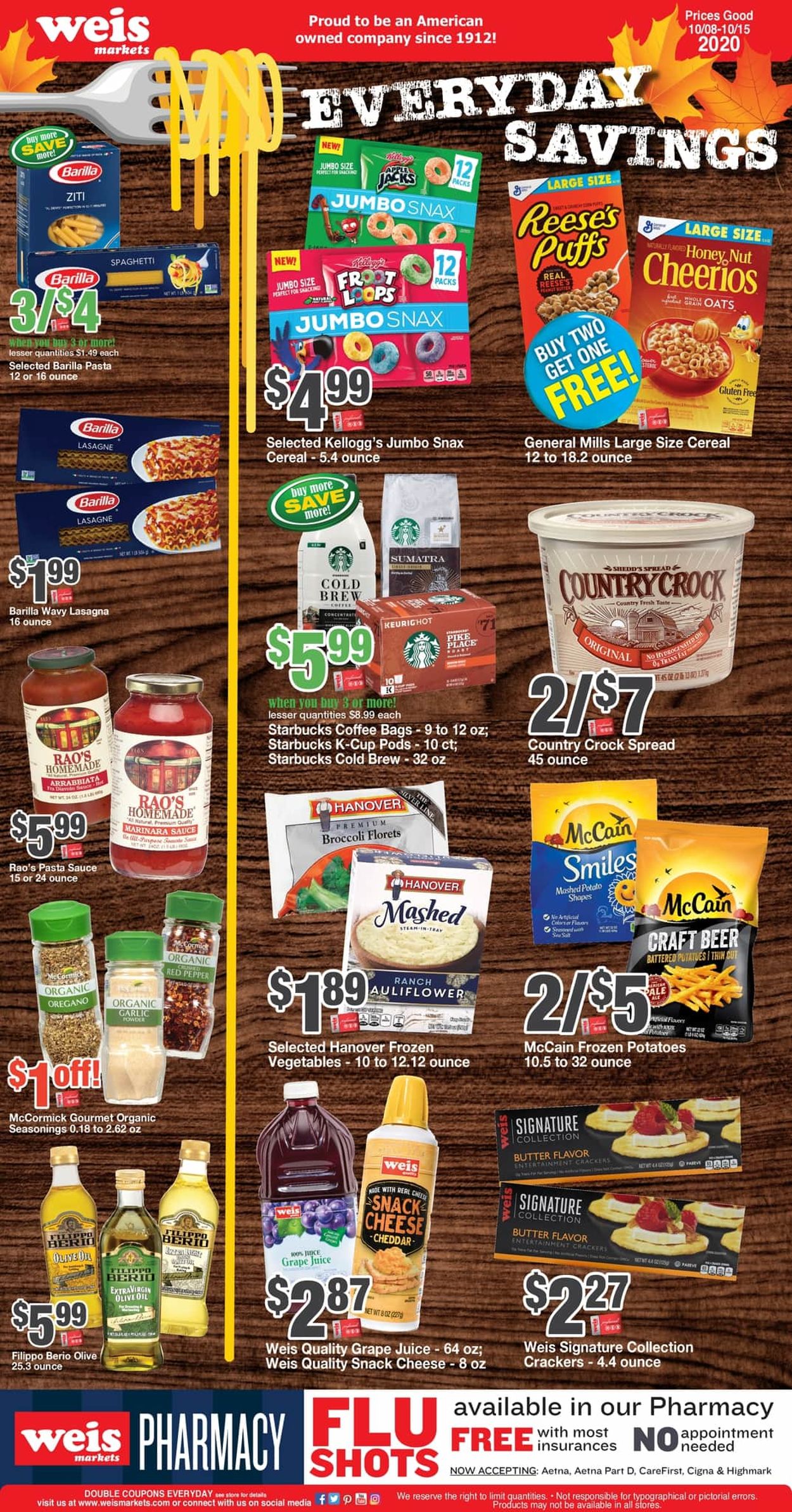 Weis Ad from 10/08/2020