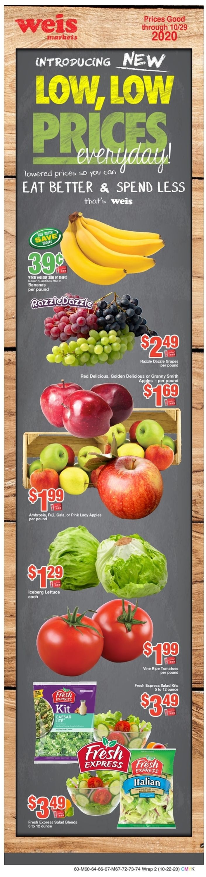 Weis Ad from 10/22/2020