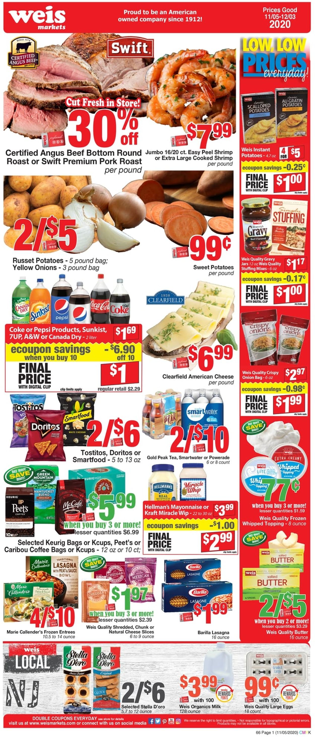 Weis Ad from 11/05/2020