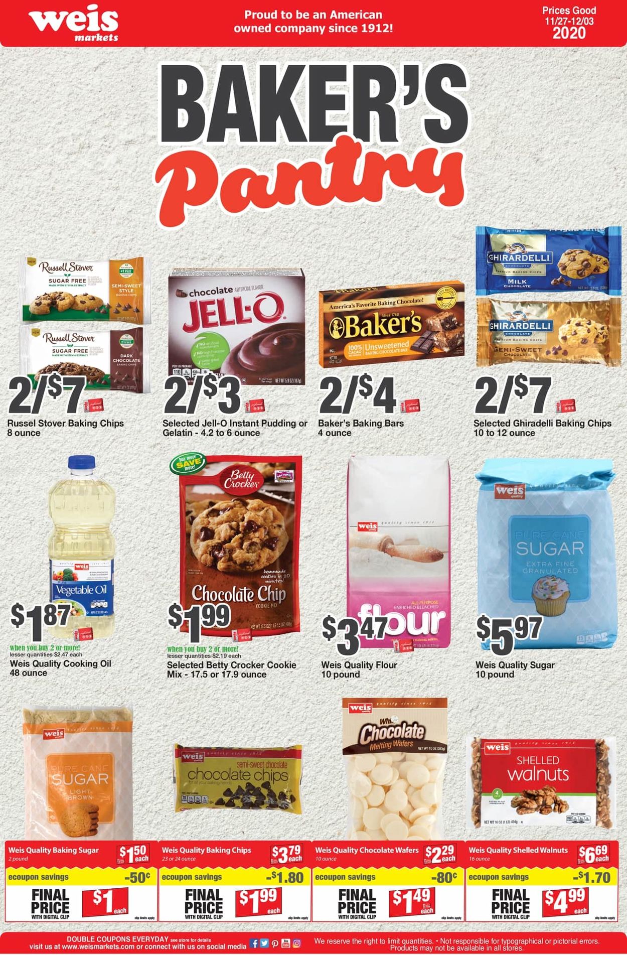 Weis Ad from 11/27/2020