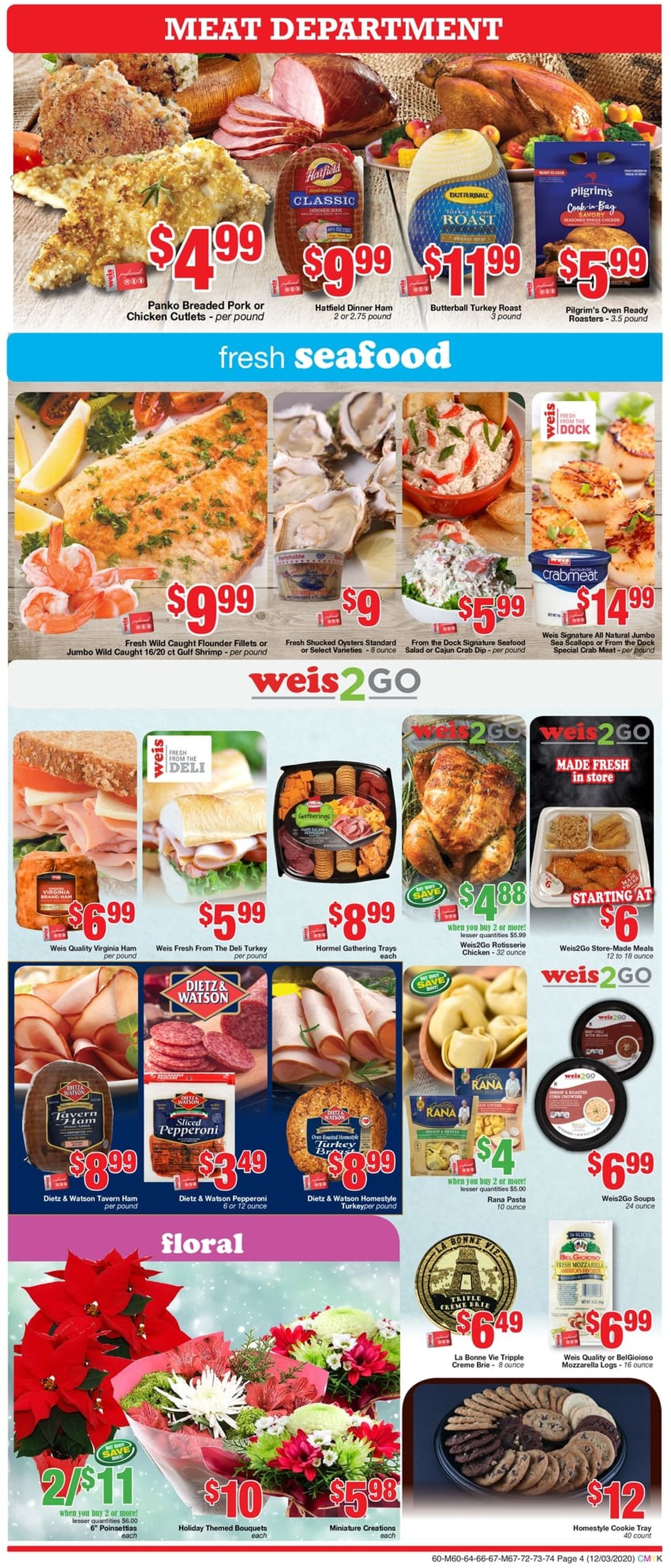 Weis Ad from 12/03/2020