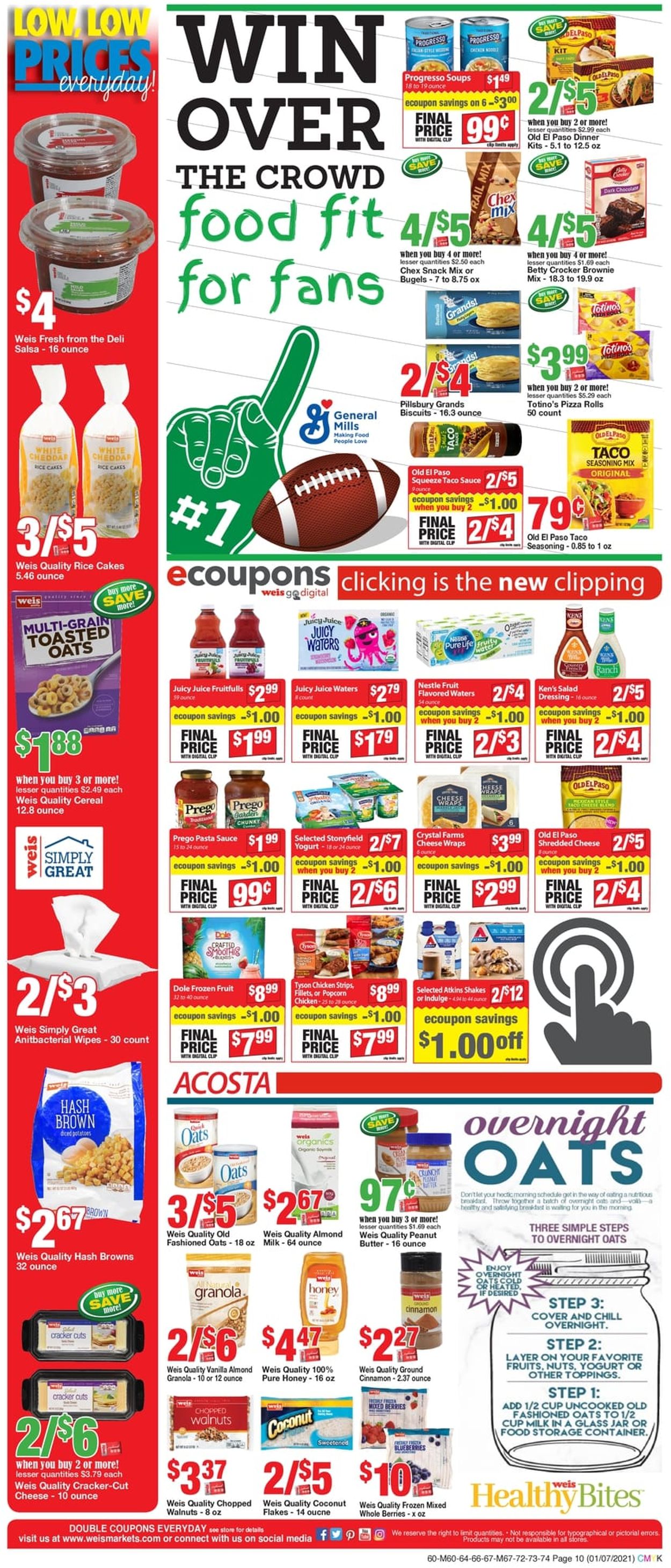 Weis Ad from 01/07/2021