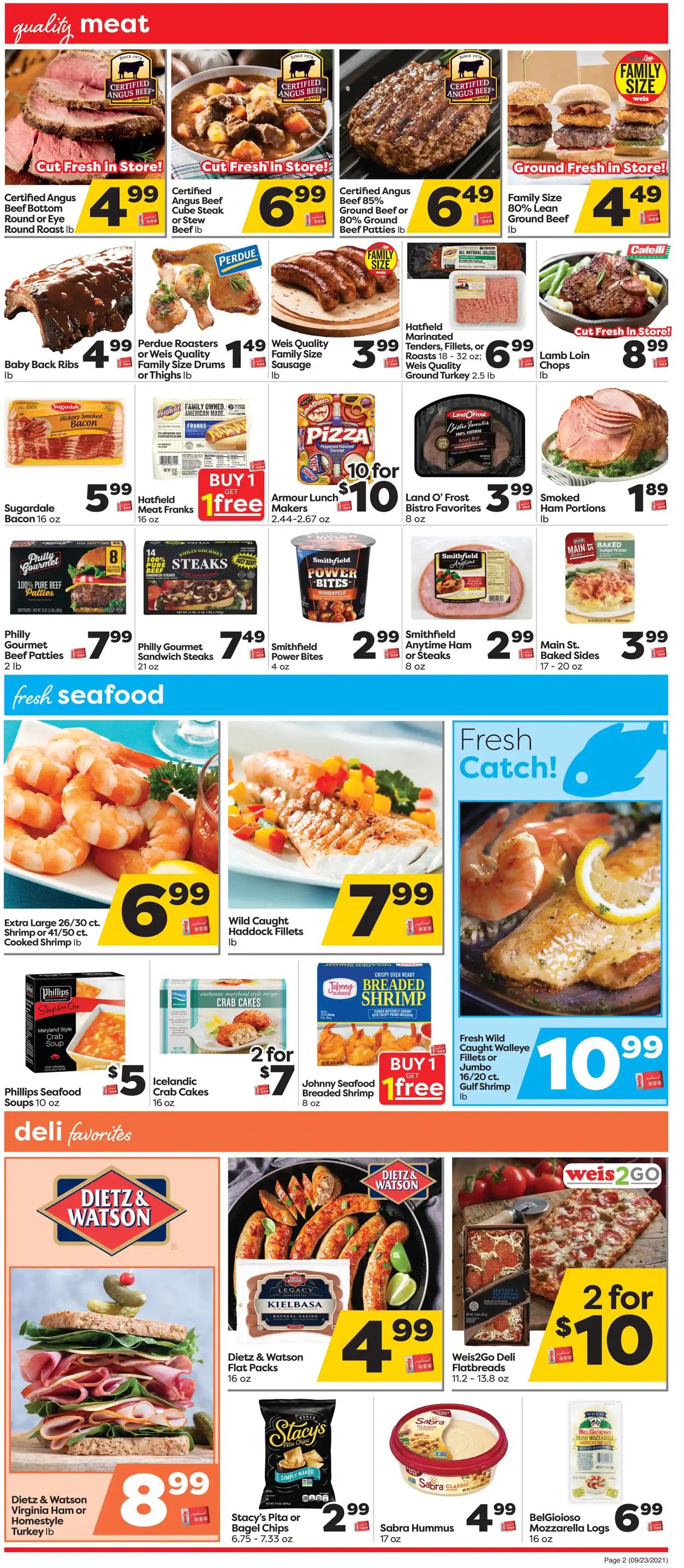 Weis Ad from 09/23/2021