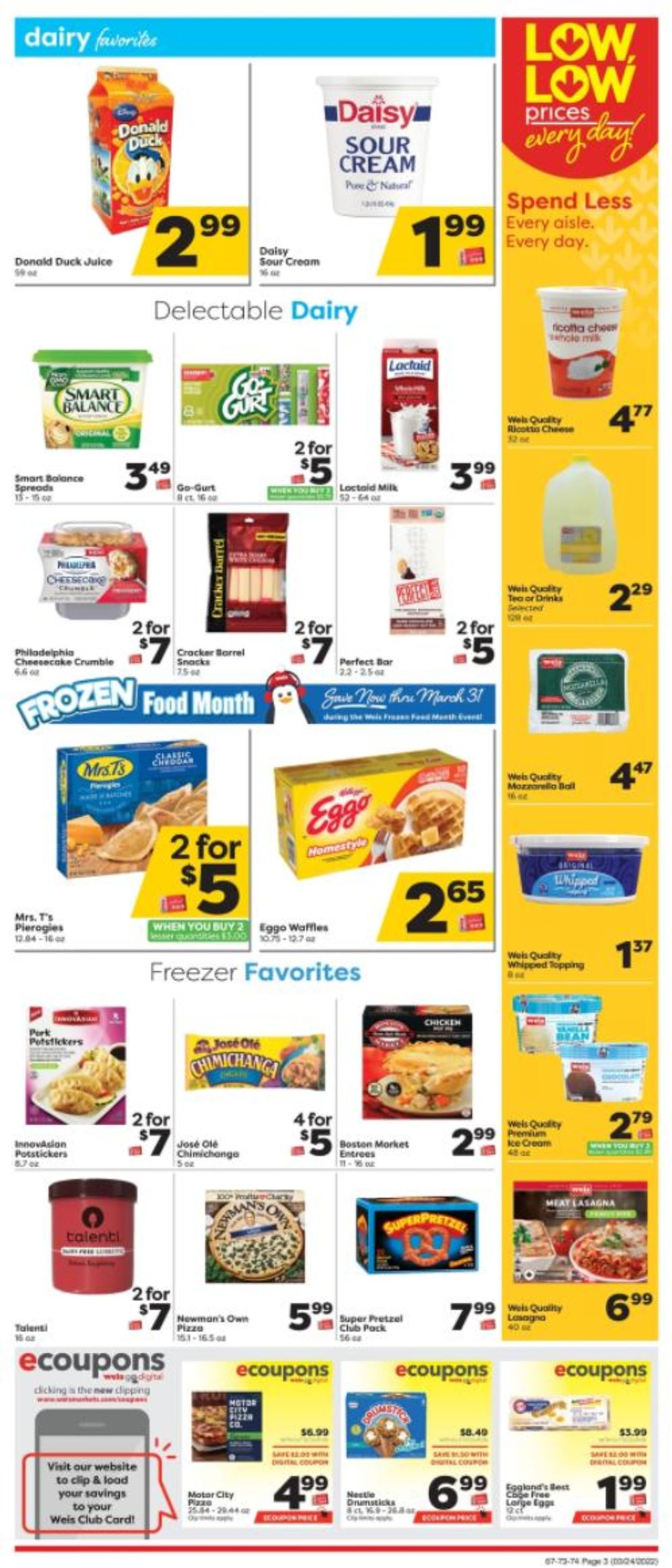 Weis Ad from 03/24/2022