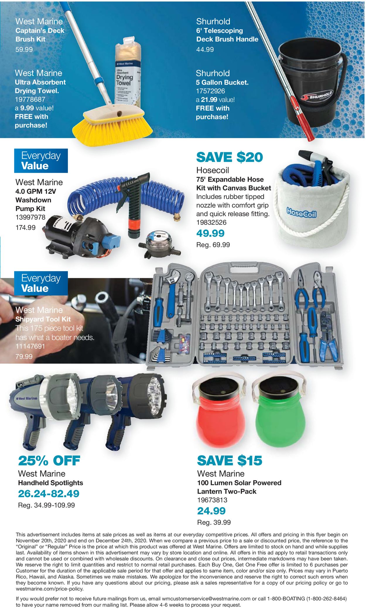 West Marine Ad from 11/20/2020