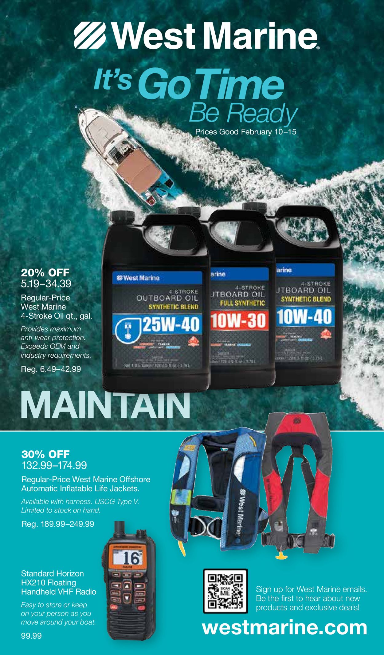 West Marine Ad from 02/10/2021
