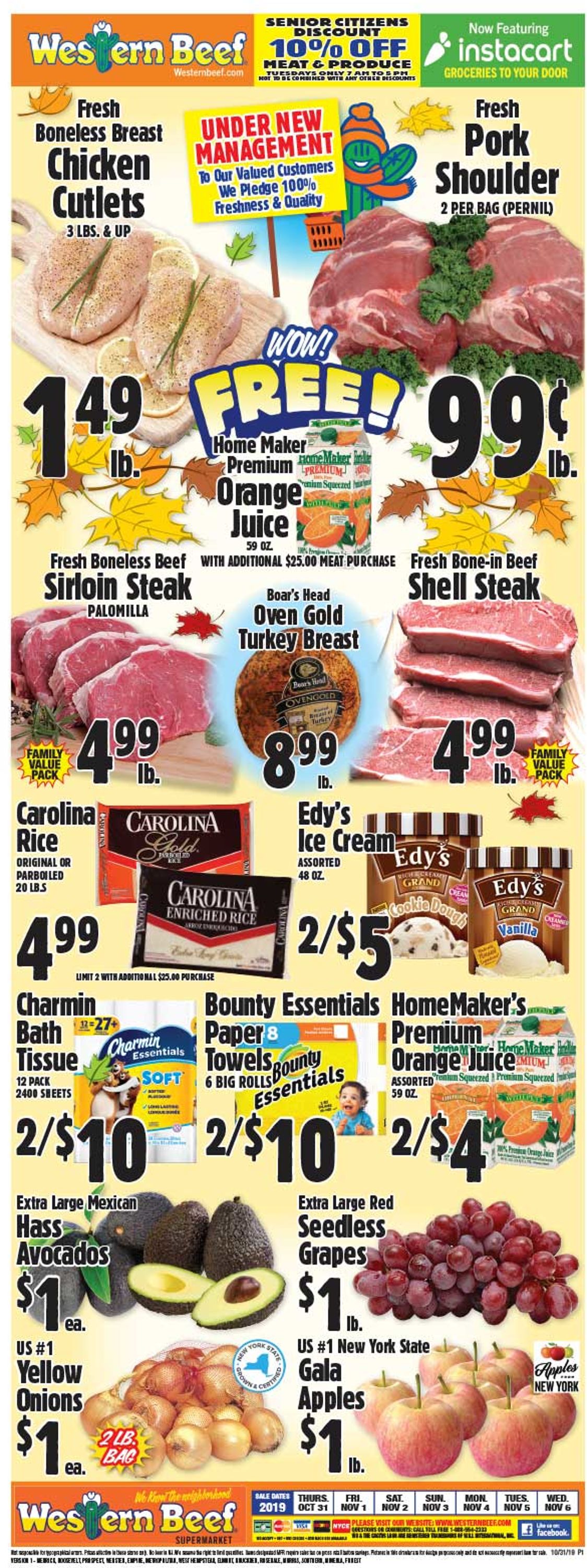 Western Beef Ad from 10/31/2019