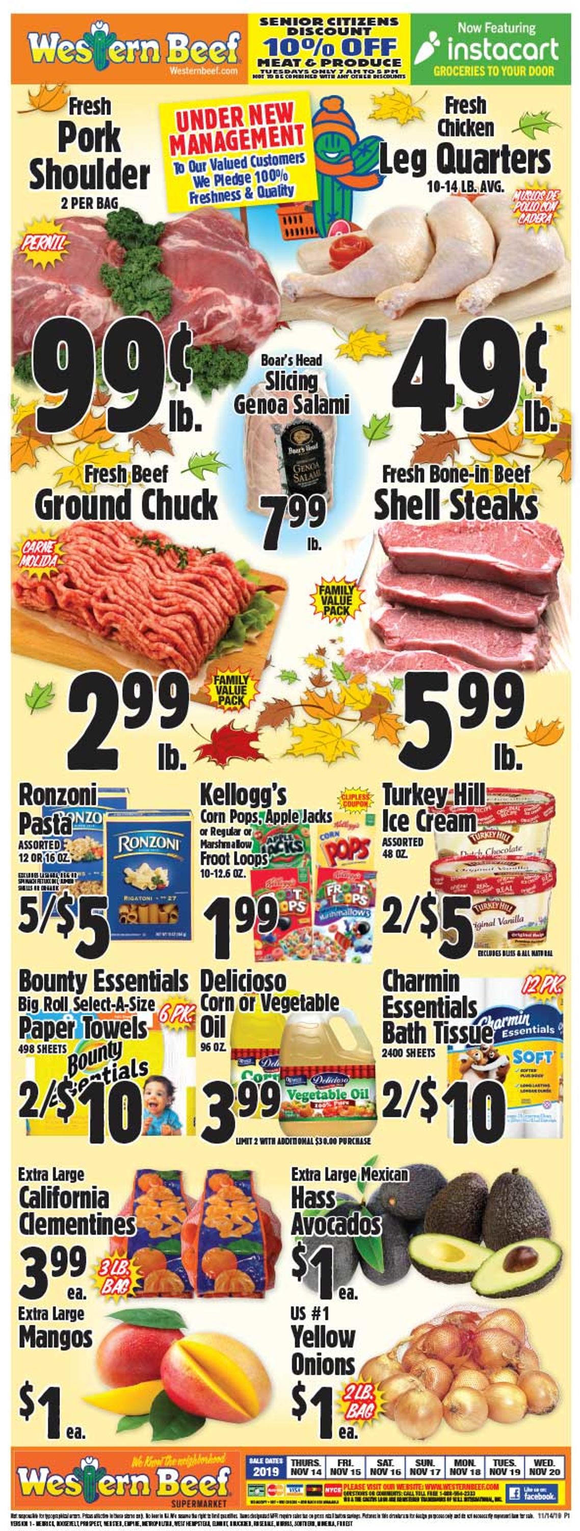 Western Beef Ad from 11/14/2019