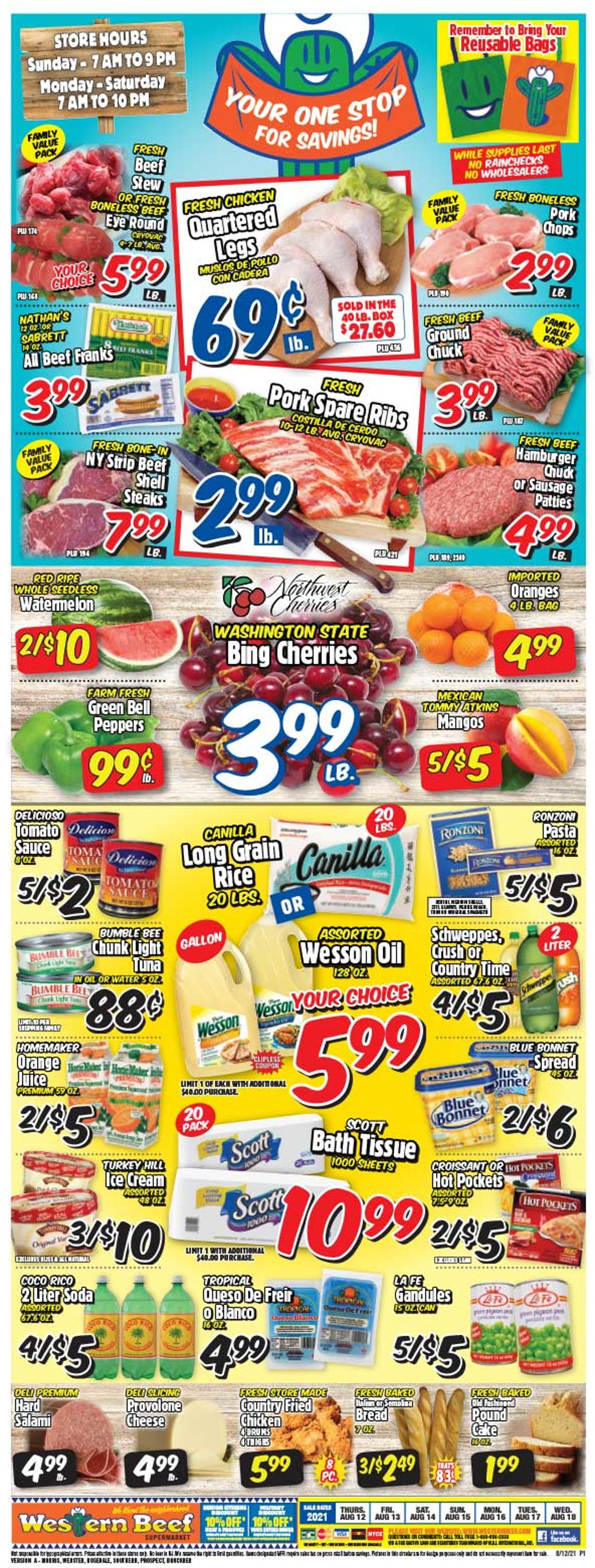 Western Beef Ad from 08/12/2021