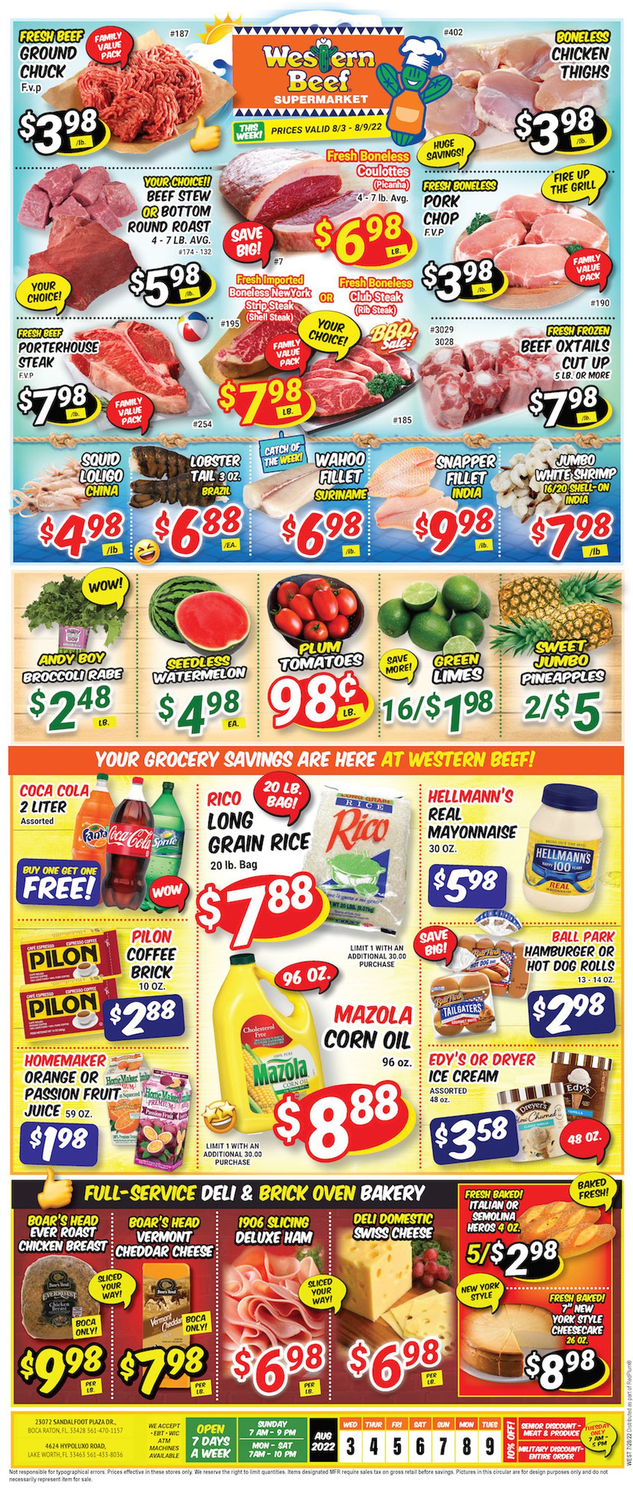 Western Beef Ad from 08/03/2022
