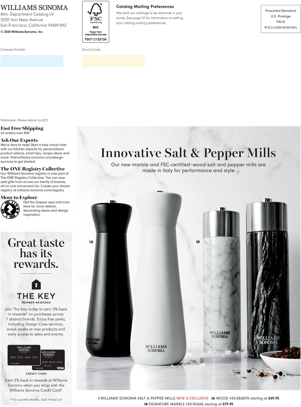 Williams-Sonoma Ad from 09/01/2020