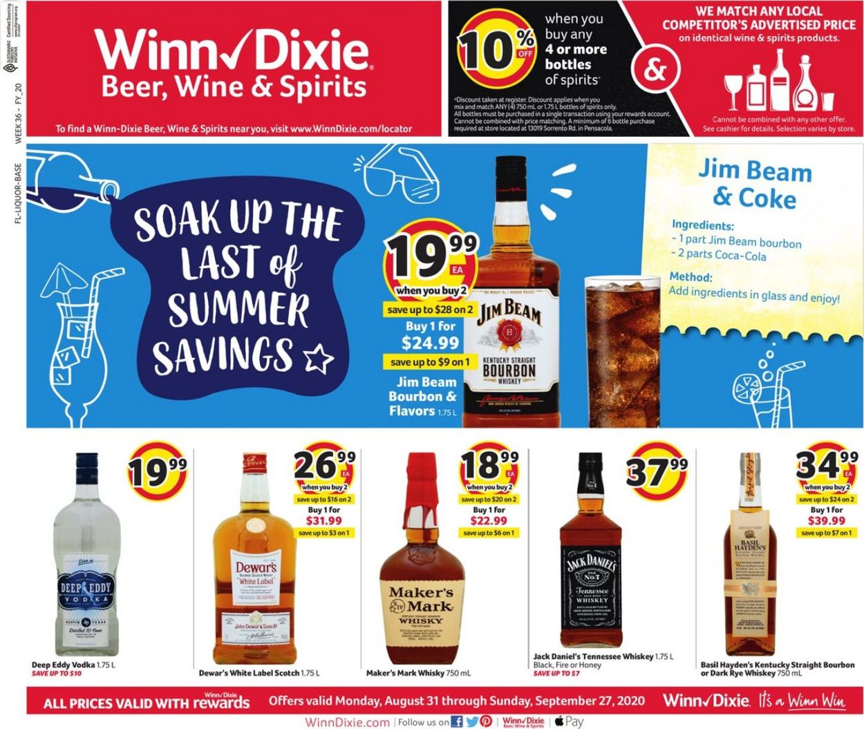 Winn Dixie Ad from 08/31/2020