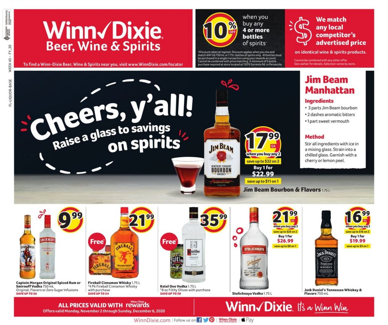 Winn Dixie Ad from 11/02/2020